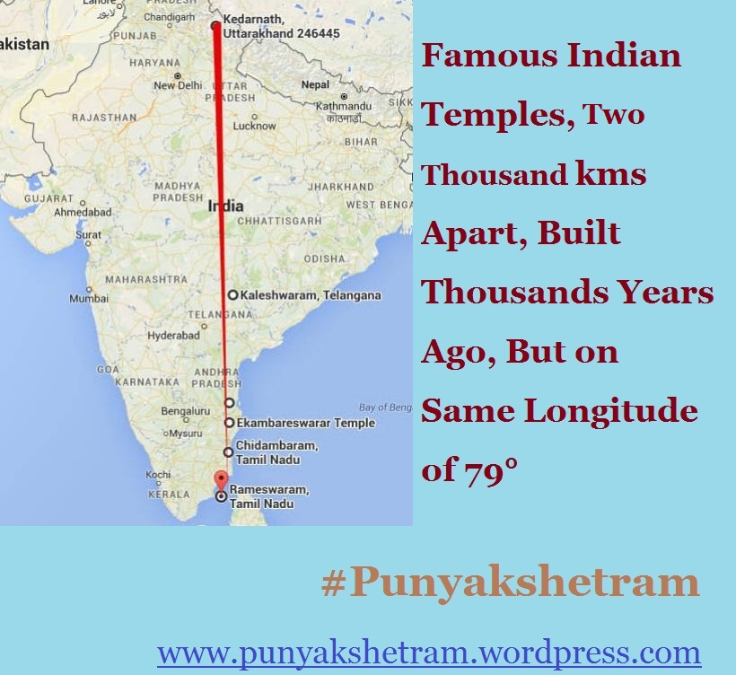 Famous Hindu Temples, Thousands kms Apart, But on Same Longitude, Built Thousands of Years Ago